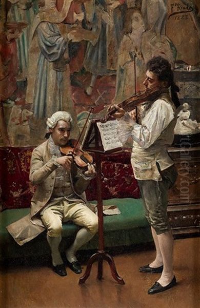 El Concierto Oil Painting by Fernando Tirado Y Cardona