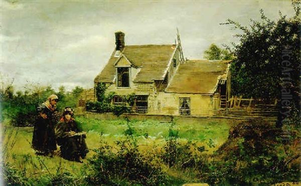 Pintora En El Campo Oil Painting by Fernando Tirado Y Cardona