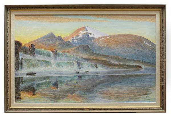 Jamtlandskt Landskap Oil Painting by Karl Tiren