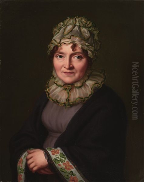 Portrait Of Rosine Erdmuthe Schmidt, Nee Quant
(1754-1835) Oil Painting by Johann Friedrich August Tischbein