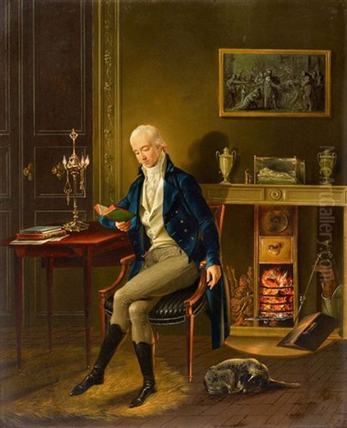 Portrait Of The Painter Joseph Dorffmeister Oil Painting by Johann Heinrich Wilhelm Tischbein I