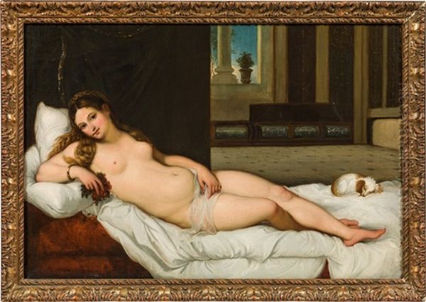 Resting Venus Oil Painting by  Titian