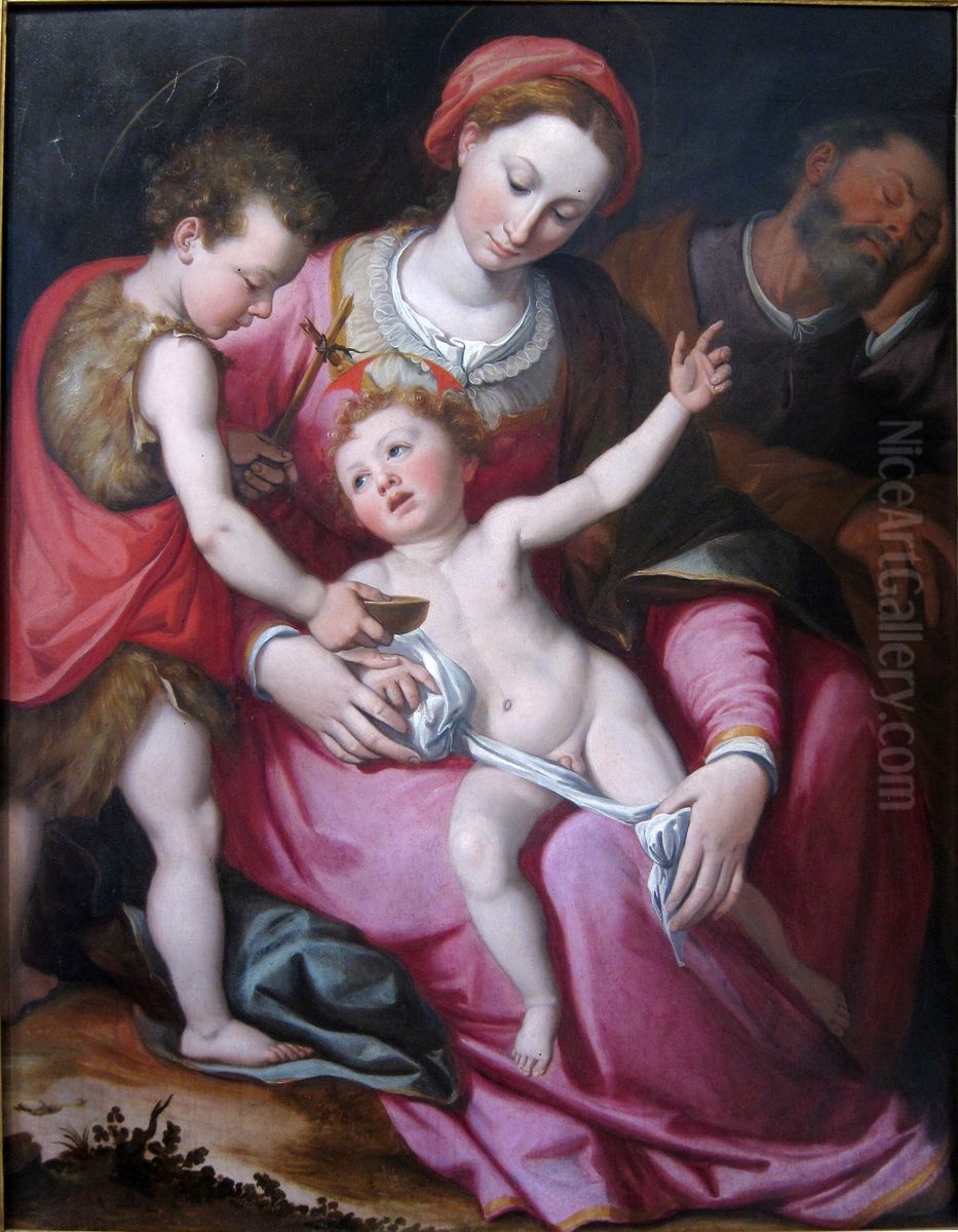 The Holy Family Oil Painting by Santi Di Tito