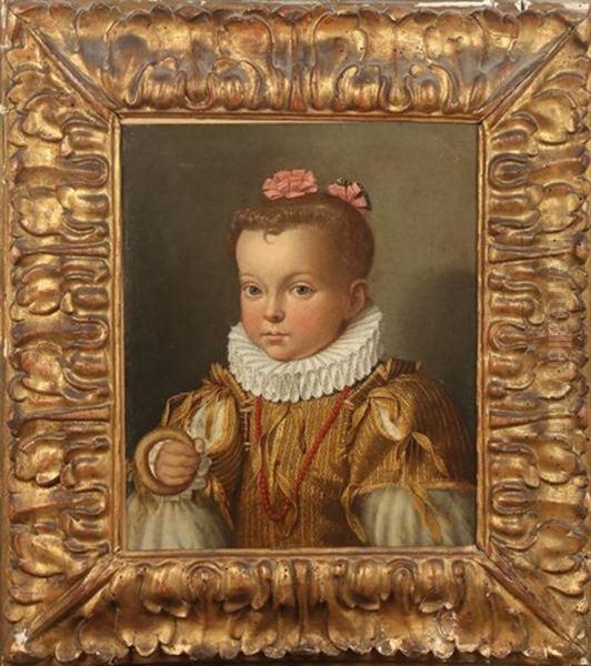 Portrait D'enfant A La Collerette Oil Painting by Tiberio (Valerio) di Tito