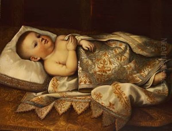 Ritratto Di Leopoldo De' Medici In Culla Oil Painting by Tiberio (Valerio) di Tito