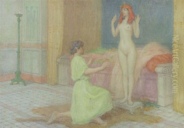 Orientalisk Interior Oil Painting by Ferdinand Tollin