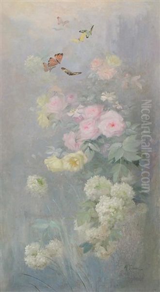Flores Oil Painting by Aurelio Tolosa Alsina