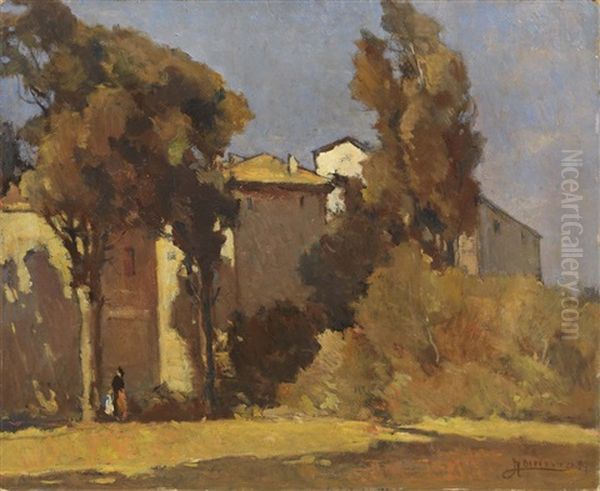 Paese Oil Painting by Adolfo Tommasi