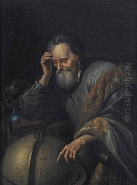 Heraclitus Oil Painting by Jacob Van Toorenvliet