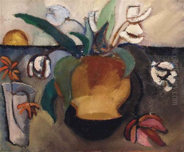 Vaas Met Tulpen Oil Painting by Charley Toorop