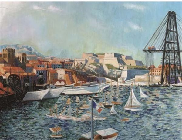 Le Vieux Port - Marseille Oil Painting by Charley Toorop
