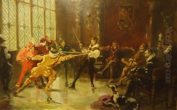 Spadaccini Oil Painting by Sinibaldo Tordi