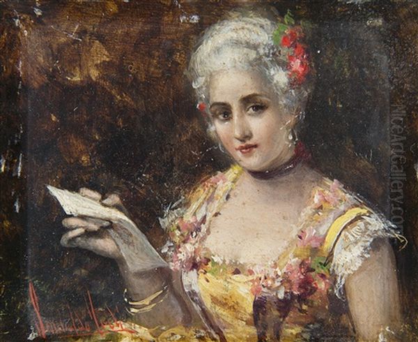 La Lettera Oil Painting by Sinibaldo Tordi