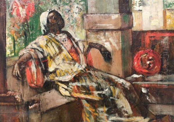 Moore At Rest Oil Painting by Gyula Tornai