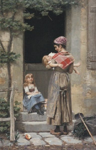 La Jeune Mere Oil Painting by Victor Tortez