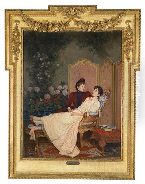 Tagtraume Oil Painting by Toulmouche Auguste
