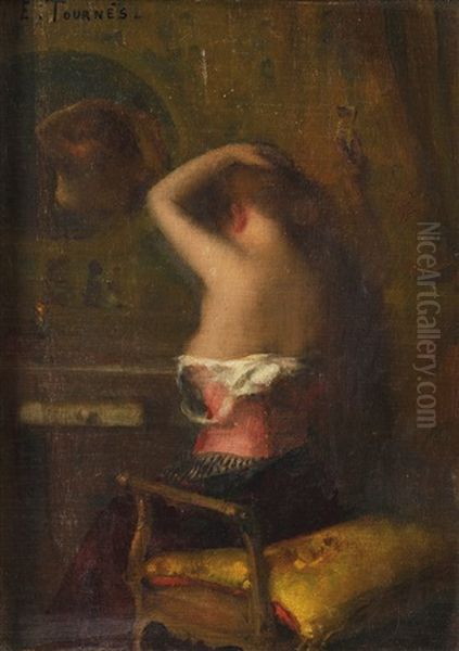 Femme A Sa Toilette Oil Painting by Etienne Tournes