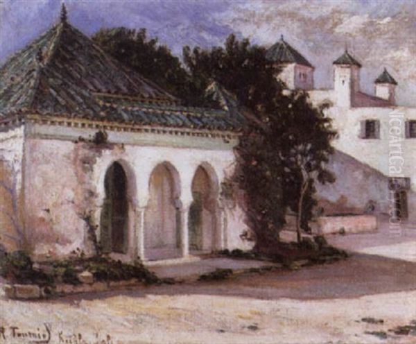 Le Palais De Safi Oil Painting by Rene Tourniol