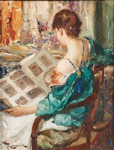 The Picture Book Oil Painting by Fernand Toussaint