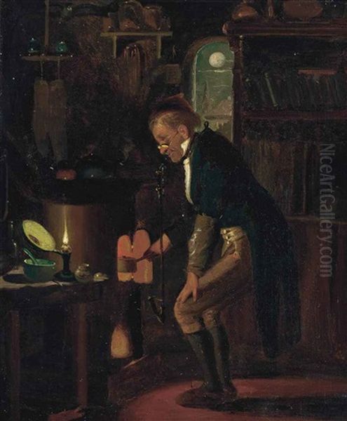 Cooking Supper; A Nice Cup Of Tea (pair) Oil Painting by Louis Toussaint