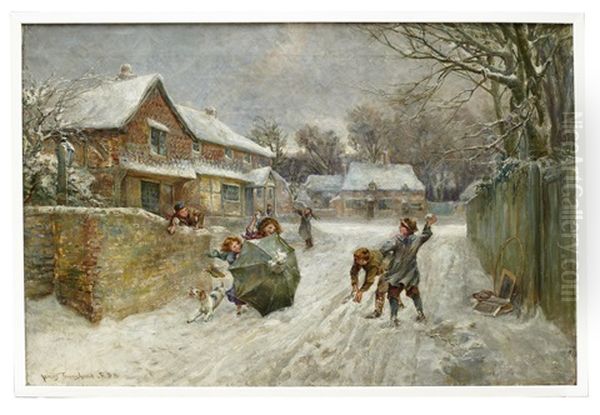 First Snow Oil Painting by James Townshend