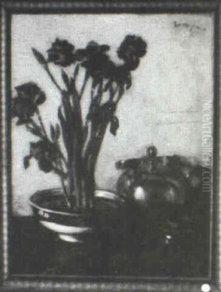 Oriental Still Life Oil Painting by Charles Pickering Townsley