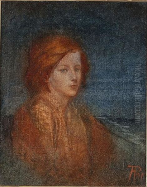 Portrait Of A Girl Oil Painting by Phoebe Ann Traquair