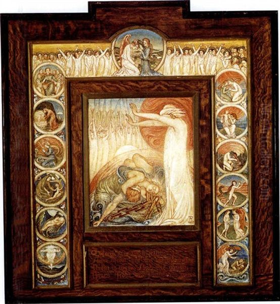 The New Creation                                            O Earth, O Earth, Return, Arise From Out The Dewy Grass..... Oil Painting by Phoebe Ann Traquair