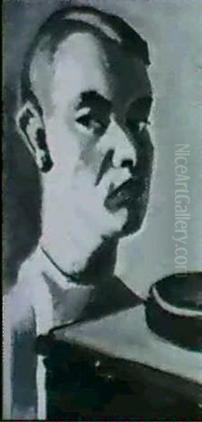 Selbstportrait Oil Painting by Karl Tratt