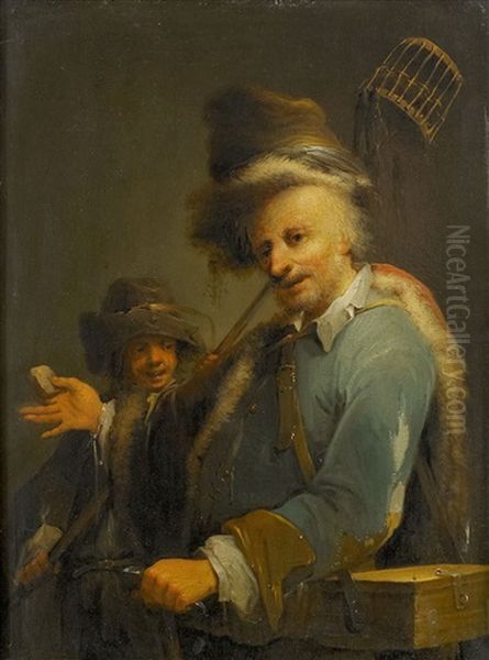 Der Rattengift Verkaufer Oil Painting by Johann Georg Trautmann