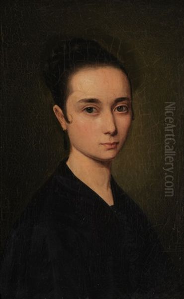 Portrait Of Laura Luszinska Oil Painting by Wilhelm Carl F. Trautschold