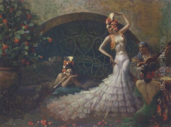 Spanish Quartet Oil Painting by Severino Tremator