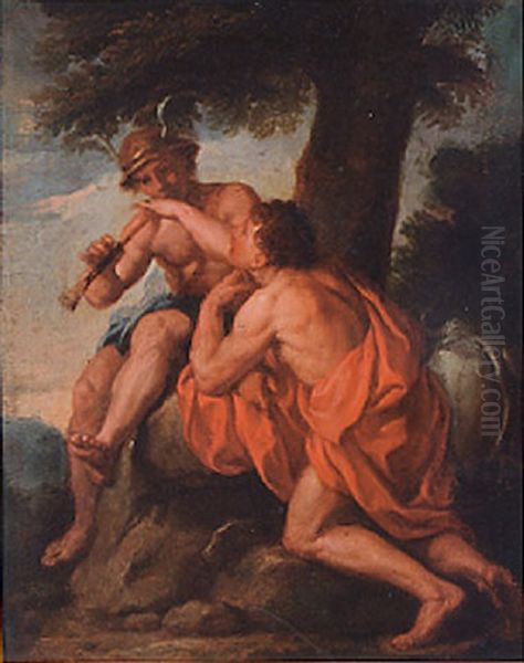 Mercury And Argos Oil Painting by Angelo Trevisani