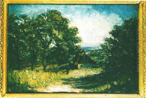 Paysage A La Ferme Oil Painting by Joseph Trevoux