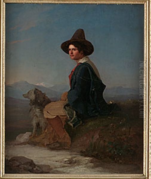 Vallpojke Oil Painting by Uno Troili