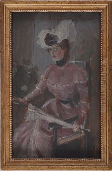 Portrait Of Lulu Morris (sketch) Oil Painting by Pierre Troubetzkoy
