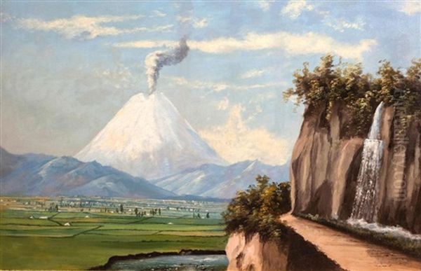 The Cotopaxi Volcano, Ecuador Oil Painting by Rafael Troya