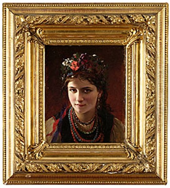 Tillskriven. Portratt Oil Painting by Konstantin Alexandrovich Trutovsky