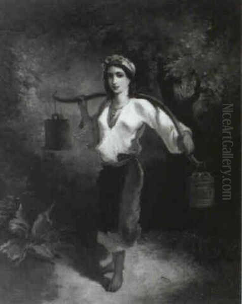 Wassertragerin Oil Painting by Konstantin Alexandrovich Trutovsky