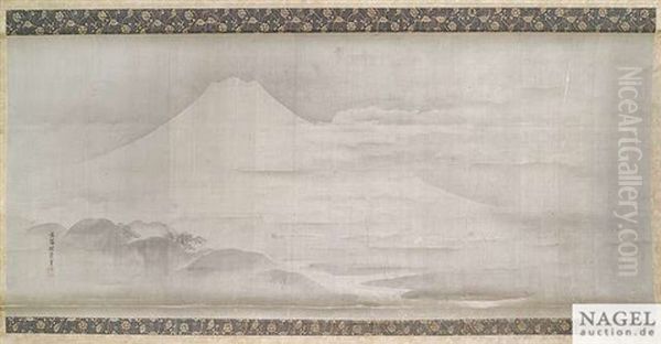 Der Fuji An Einem Feuchten Sommermorgen Oil Painting by Moriteru Tsuruzawa