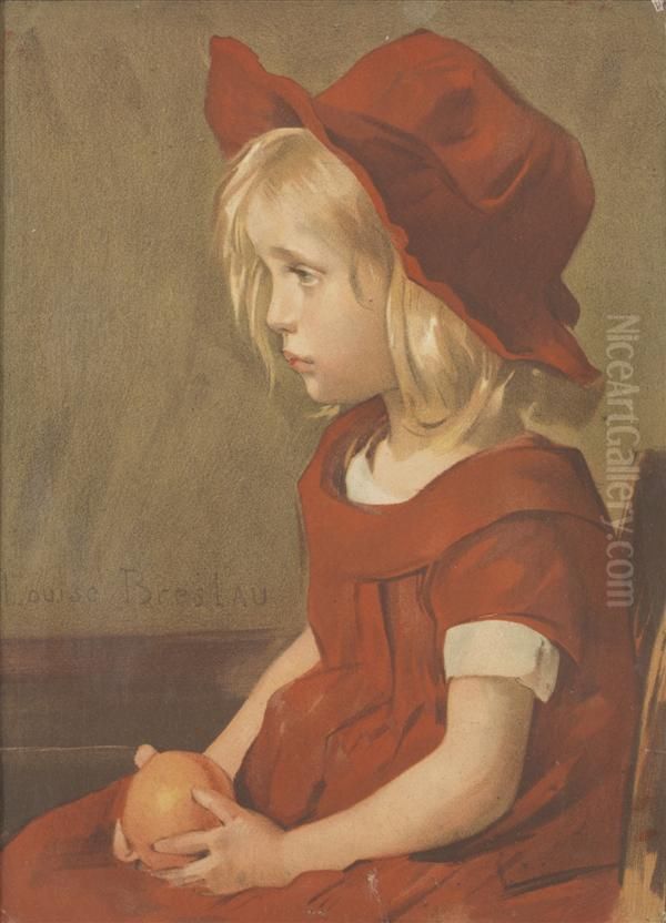 Portrait De Fillette Oil Painting by Marie Louise Catherine Breslau