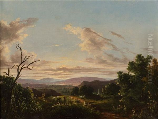 Across The Valley Oil Painting by Abby Tyler Oakes