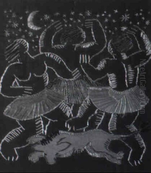 Mondschein-tanz Oil Painting by Maria Uhden