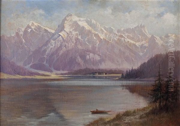 Almsee Oil Painting by Eduard Uhlik