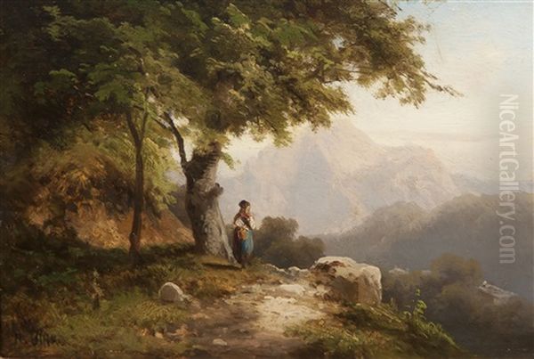 Alpska Vyhlidka Oil Painting by Hugo Ullik