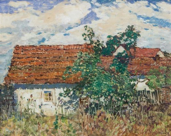 Za Humny Oil Painting by Josef Ullmann