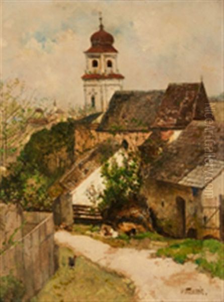 Bisamberg Oil Painting by Paul Unbereit