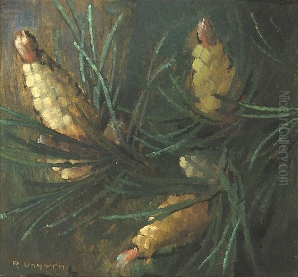 Pine Sprouts Oil Painting by Ragnar Ungern