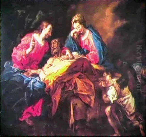 La Mort De Joseph Oil Painting by Francesco Sebald Unterberger