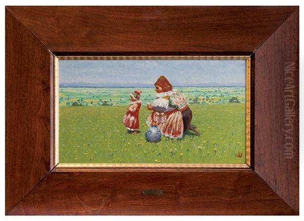 Hroznolhotanka S Deckem Oil Painting by Joza Uprka